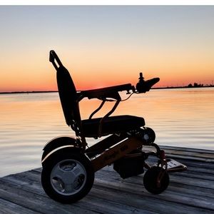 Eagle HD Electric Foldable Lightweight Travel Wheelchair, Red - Only 49 pounds!